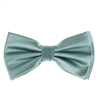 Teal Blue Satin Finish Silk Pre-Tied Bow Tie with Matching Pocket Square SPTBT-252