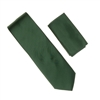 Forest Green Tie With Matching Pocket Square SWTH-151B