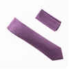 Wisteria Satin Finish Silk Necktie with Matching Pocket Square SWTH-229