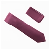 Chianti Satin Finish Silk Necktie with Matching Pocket Square SWTH-248
