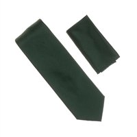 Hunter Green Pin Dot Silk Neck Tie Set SWTHPD-65