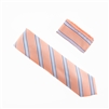 Pink With Blue, Silver and White Striped Necktie With Matching Pocket Square WTH-909