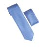 Baby Blue Mini Pearl dots Designed Necktie Tie with Matching Pocket Square WTH-A222