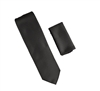 Black with Black Designed Necktie with Matching Pocket Square WTH-A337