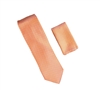 Orange, Silver and Black Square Designed Necktie with Matching Pocket Square WTH-A359