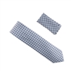 Silver, Grey and Charcoal Designed Extra Long Necktie Tie with Matching Pocket Square WTHXL-941