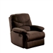 Comfortable Recliner Chair in Chocolate Brown Microfiber Upholstery