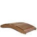 Outdoor 6-Ft Garden Bridge in Red Cedar Wood