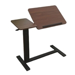 Folding Walnut/Black Multipurpose Mobile Desk Tilting Adjustable