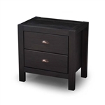 FarmHouse 2 Drawer Nightstand in Black