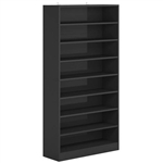 9 Tier  Black Wood Shoe Storage Cabinet, Holds Up To 45 Pairs