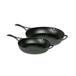 Black 2 Piece Lightweight Cast Iron Skillet Set -  Made in USA