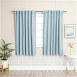 52 x 72 inch Solid Light BlueThermal Blackout Curtain Panels - Set of 2