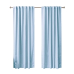 52 x 96 inch Solid Light Blue Thermal Blackout Curtain Panels - Set of 2