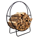 Modern Black Metal Indoor Outdoor Firewood Holder Log Rack