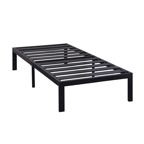 Twin size Heavy Duty Metal Platform Bed Frame with Wide Steel Slats