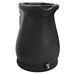 Black 65-Gallon Plastic Urn Rain Barrel with Planter Top