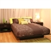 Queen size Platform Bed Frame in Dark Brown Chocolate Wood Finish