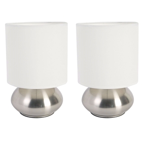 Set of 2 Bedroom Table Lamp Night Light with Touch On Off Sensor