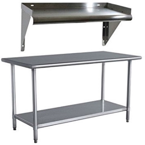 Stainless Steel 48 x 24 inch Utility Work Bench Table with Shelf