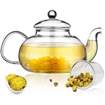 1,000 ml/33.8 oz Glass Teapot with Detachable Infuser