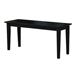 Solid Wood Entryway Accent Bench in Black Finish