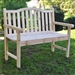 Outdoor Cedar Wood Garden Bench in Natural with 475lbs. Weight Limit