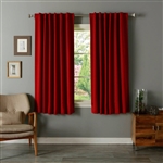 52 x 63 inch Solid Red Thermal Blackout Curtain Panels - Set of 2