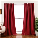 52 x 84 inch Solid Red Thermal Blackout Curtain Panels - Set of 2