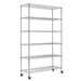 Heavy Duty 6-Shelf Metal Storage Rack Shelving Unit with Casters