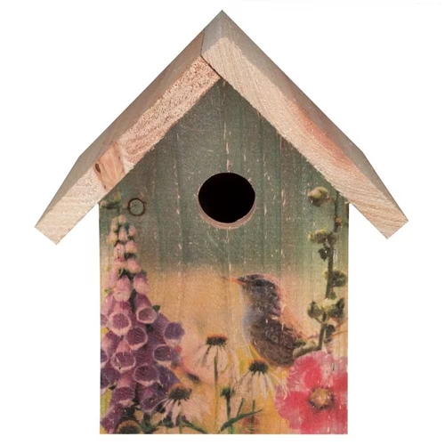 Cedar Wooden A-Frame Birdhouses for Wrens - Easy to Hang