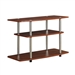 Modern Wood and Metal TV Stand in Cherry Brown Finish