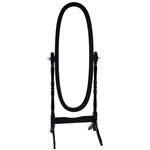 Black Oval Cheval Mirror Freestanding Floor Mirror