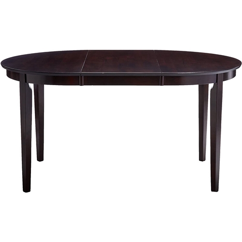Contemporary Oval Dining Table in Dark Brown Cappuccino Wood Finish
