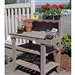 Outdoor Cedar Wood Potting Bench Bakers Rack Garden Storage Table in Gray