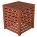 Outdoor 90 Gallon Solid Wood Compost Bin with Brown Finish