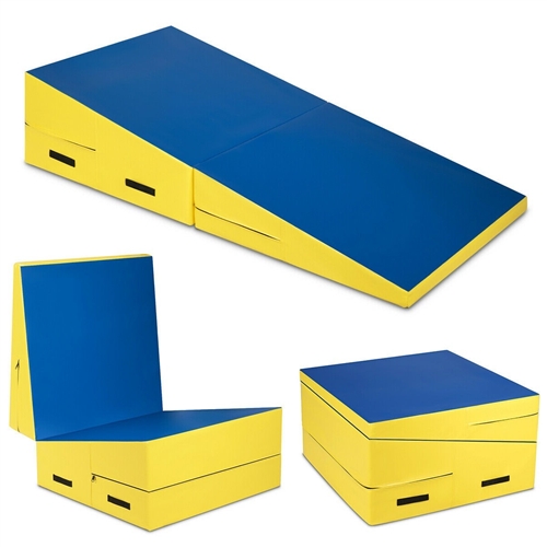 Folding Foam Soft Incline Slope Cheese Gymnastics Gym Mat Plyo Box