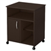 Contemporary Printer Stand Cart with Storage Shelves in Chocolate