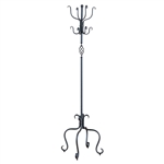 Decorative and Functional Black Metal Coat Rack Entryway Hall Tree