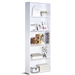 Modern 5-Tier Bookcase Storage Shelf in White Wood Finish