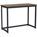 Small Home Office Modern Laptop Computer Desk Table Metal Frame Brown Wood Top