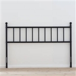 Queen size Traditional Farmhouse Headboard in Matte Black Metal Finish