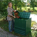 Outdoor Composting 110-Gallon Composter Recycle Plastic Compost Bin - Green