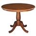 Round 36-inch Pedestal Dining Table in Espresso Finish