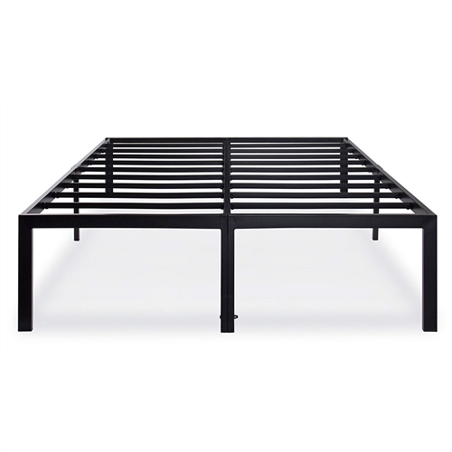 Queen size 18-inch High Rise Heavy Duty Metal Platform Bed Frame with Steel Slats