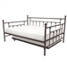 Full size Bronze Metal Daybed with Twin Roll-out Trundle Bed