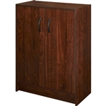 Modern Cherry 2 Door Adjustable Shelves Accent Cabinet Storage Chest