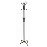 Two Tier Black Metal Coat Rack Hat Rack For Stylish Entryway Storage