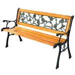 Flowers Outdoor Patio Park Cast Iron Garden Porch Chair Bench