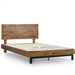 Full size Solid Wood Modern Platform Bed Frame with Adjustable Height Headboard